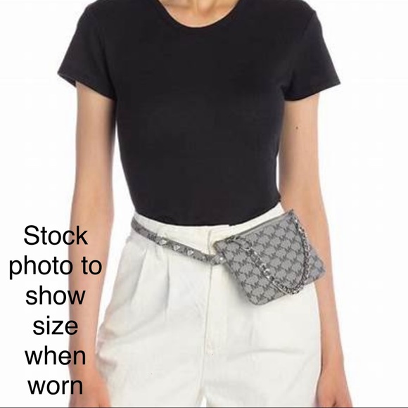 SOLD do not purchase MICHAEL Kors chain belt bag gray logo size medium - Picture 4 of 9